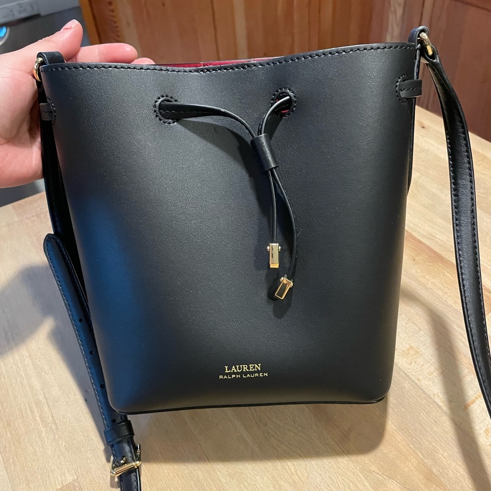 Black Ralph Lauren bucket bag